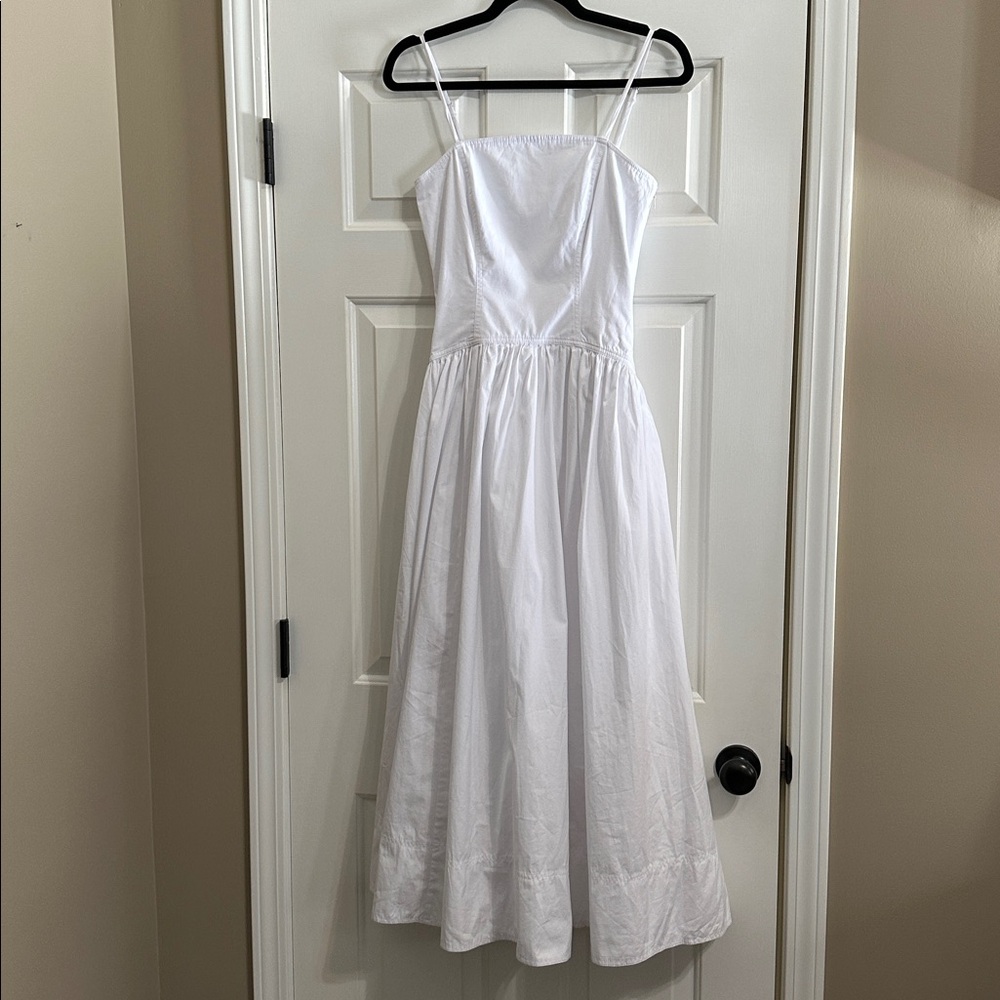 Madewell Poplin Seamed Maxi Dress in White - Picture 6 of 12